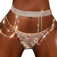 ✨ sparkle and shine: victray crystal belly waist chain - stunning rhinestone layered body chain for women and girls (silver) logo