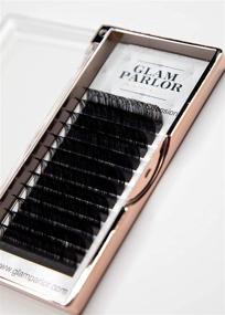 img 4 attached to 💫 Glam Parlor 15mm D Curl Faux Mink Individual Volume Eyelash Extensions - Soft Dark Matte - Easy to Fan - No Residue Strip - Available in 8-17mm Individual & Mixed Trays - Ideal for Salon Use