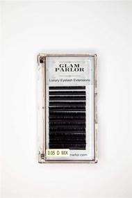 img 1 attached to 💫 Glam Parlor 15mm D Curl Faux Mink Individual Volume Eyelash Extensions - Soft Dark Matte - Easy to Fan - No Residue Strip - Available in 8-17mm Individual & Mixed Trays - Ideal for Salon Use