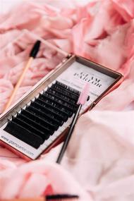 img 2 attached to 💫 Glam Parlor 15mm D Curl Faux Mink Individual Volume Eyelash Extensions - Soft Dark Matte - Easy to Fan - No Residue Strip - Available in 8-17mm Individual & Mixed Trays - Ideal for Salon Use