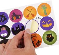 🎃 96 pcs halloween stickers sheets - adhesive round pumpkin bats spiders witch stickers for party decorations, trick or treat goodie bag filler for kids logo