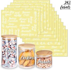 img 3 attached to 🔖 SWOMMOLY 243 White Cursive Pantry Labels Set: Ultimate Water Resistant Stickers for Organized Cabinet and Pantry Storage