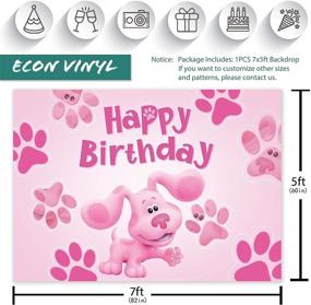 img 3 attached to 🐶 Happy Birthday Blues Dog Backdrop - Seasonwood 7x5ft - Perfect for Girls Birthday Party Photography - Baby Kids Bday - Pink Pet Paw Banner Decorations - Cake Table Photo Booth Props