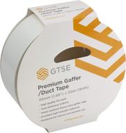 🔒 high-performance, waterproof gtse white duct tape - 1.88 inches x 55 yards (164 ft) - heavy-duty tape, 1 roll logo