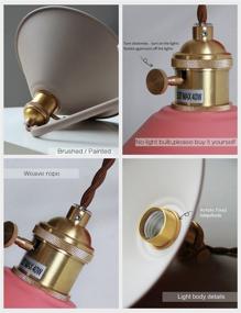 img 2 attached to 🔦 iYoee Wall Sconce Lamps Lighting Fixture with On/Off Switch, Macaron White Wall Lamp E26 Edison Copper Lamp Holder with Frosted Paint Body, Ideal for Bedside Lamp, Bathroom Vanity Lights