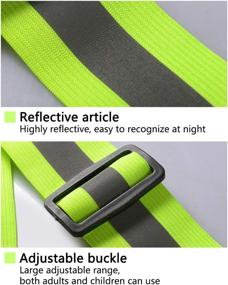 img 1 attached to Stay Safe with MSKBBSET Reflective Vest: High 🌟 Visibility Running Gear for Night Cycling, Hiking, Jogging, Dog Walking