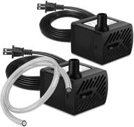 pulaco 2pcs mini fountain pump – ultra quiet submersible water pump (50gph 3w) 🐠 for aquarium, small fish tank, pet water fountain, tabletop fountains, water gardens, and hydroponic systems логотип