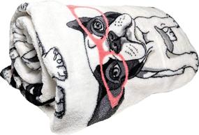 img 2 attached to Cozy and Lightweight French Bulldog Printed Fleece Throw Blanket for Fun and Comfort