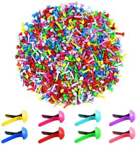 img 4 attached to 🎨 Yexpress 600 Pcs Colorful Mini Brads: Metal Paper Fasteners for Scrapbooking Craft DIY Paper, Random Assorted Colors