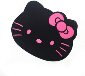 img 1 attached to 🐱 DINNER SWEAR Fashion Cartoon Hello Kitty Optical Mouse Pad: Personalized Computer Decoration Mat in Black