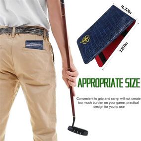 img 3 attached to 🏌️ Golf Scorecard Holder Yardage Cover by FINGER TEN: Deluxe Black Blue Brown Gift Pack including 2 Free Golf Pencils