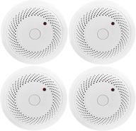 🔥 enhanced safety: 4 pack portable smoke detector with photoelectric sensor and silence button logo