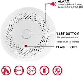 img 2 attached to 🔥 Enhanced Safety: 4 Pack Portable Smoke Detector with Photoelectric Sensor and Silence Button