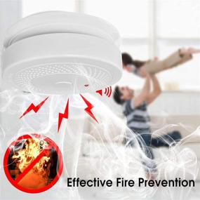 img 1 attached to 🔥 Enhanced Safety: 4 Pack Portable Smoke Detector with Photoelectric Sensor and Silence Button