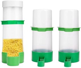 img 4 attached to 🐦 XISTEST 2PCS Automatic Bird Feeder & Water Dispenser Set - Ideal for Cage Pet Parrots, Budgies, Lovebirds, Cockatiels (140ml x 2 + 150ml x 1)