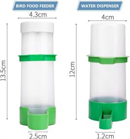 img 3 attached to 🐦 XISTEST 2PCS Automatic Bird Feeder & Water Dispenser Set - Ideal for Cage Pet Parrots, Budgies, Lovebirds, Cockatiels (140ml x 2 + 150ml x 1)