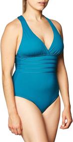 img 3 attached to 👙 Blanca Island Goddess Cross Back One Piece Women's Clothing and Swimsuits | Swimsuit Cover Ups