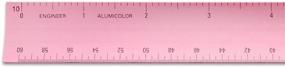 img 3 attached to Alumicolor 12-Inch Aluminum Engineer Hollow Scale in Pink: Ideal for School, Office, Art, and Drafting