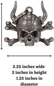 img 2 attached to 🛡️ Spartan Bell - Guardian Motorcycle Bell for Gremlin Protection - Skull Viking Biker Bell with Bell Hanger - Skull Keychain for Vintage Motorcycle Luck - Ride Bell Accessory