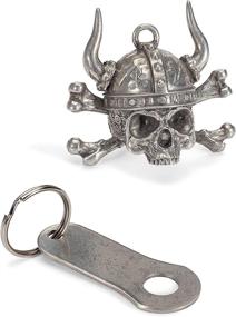 img 4 attached to 🛡️ Spartan Bell - Guardian Motorcycle Bell for Gremlin Protection - Skull Viking Biker Bell with Bell Hanger - Skull Keychain for Vintage Motorcycle Luck - Ride Bell Accessory