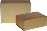 🎁 jillson roberts 2-pack small magnetic closure gift boxes in metallic gold matte - available in 5 color options logo