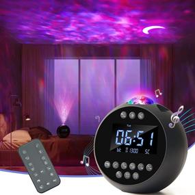 img 4 attached to 🌟 OZULER Star Projector Alarm Clock: 4-in-1 Galaxy Projector with Bluetooth Speaker, White Noise, Night Light, and Aurora Northern Sky Lights - Perfect for Game Room Decor, Ceiling, Bedroom - Ideal for Kids and Adults