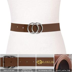 img 1 attached to Black Desinger Fashion Leather LOKLIK Women's Accessories and Belts