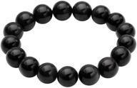 unisex tiger eye bracelet - 12mm natural stone beads for men and women logo