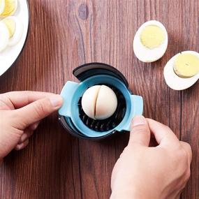 img 2 attached to MemeGege Kitchen Cutter Wire Egg Slicer: Versatile 3-in-1 Stainless Steel Tool for Perfectly Slicing Hard Boiled Eggs