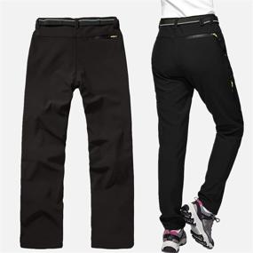 img 2 attached to Waterproof Fleece Lined Women's Hiking Ski Snow Fish Insulated Outdoor Golf Travel Pants by Jessie Kidden