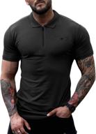 coofandy pockets collar classic performance men's clothing and shirts logo