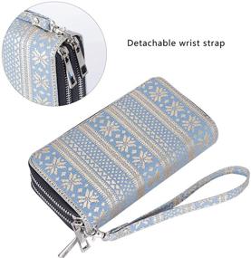 img 1 attached to Womens Double Cellphone Wristlet Snowflake Women's Handbags & Wallets and Wristlets