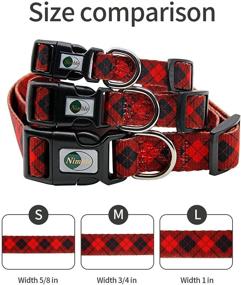 img 1 attached to 🐶 Festive Christmas Dog Collar: Geometric Camo Plaid Pattern, Colorful & Soft for Small, Medium, and Large Dogs