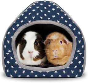 img 4 attached to 🏡 BWOGUE Cozy Hamster House & Large Hideout for Dwarf Rabbits, Guinea Pigs, Hedgehogs, Bearded Dragons - Winter Nest & Hamster Cage Accessories