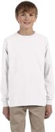 gildan ultra cotton long sleeve t-shirt for boys' - tops, tees, & shirts in children's clothing logo