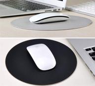 🖱️ black ultra-thin aluminum mouse pad for office and gaming, double-sided waterproof, fast and precise control for laptops and pcs - metal mouse pad logo