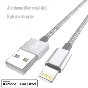 img 2 attached to 🔌 IDiSON 4Pack Lightning Cable Braided Nylon Fast Charger - MFi Certified, Compatible with iPhone X XR XS MAX 8 Plus 7 6s 5s 5c Air iPad Mini iPod (Gray White)