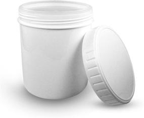 img 3 attached to 🔒 BPA-Free 32 Oz. (1 Liter) Wide Mouth HDPE Plastic Jars with Screw Top Lid (Set of 4) - Ideal for Hot/Cold Items, Food, Ice Cream, Salad, Liquid - Versatile & Multi-Purpose