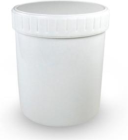 img 2 attached to 🔒 BPA-Free 32 Oz. (1 Liter) Wide Mouth HDPE Plastic Jars with Screw Top Lid (Set of 4) - Ideal for Hot/Cold Items, Food, Ice Cream, Salad, Liquid - Versatile & Multi-Purpose