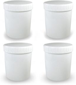 img 4 attached to 🔒 BPA-Free 32 Oz. (1 Liter) Wide Mouth HDPE Plastic Jars with Screw Top Lid (Set of 4) - Ideal for Hot/Cold Items, Food, Ice Cream, Salad, Liquid - Versatile & Multi-Purpose