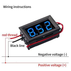 img 3 attached to ДаФуРуй 5 шт. Синий миницифровой вольтметр постоянного тока 3В-30В 0