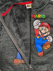 img 1 attached to 🔥 Cozy up in Style: Super Mario Boys Sherpa Fleece Zip Hoodie"