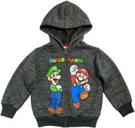 🔥 cozy up in style: super mario boys sherpa fleece zip hoodie" logo