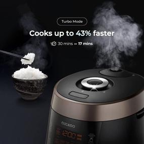 img 1 attached to 🍚 Cuckoo CRP-P1009SB: Premium Pressure Rice Cooker with 12 Menu Options - Made in Korea