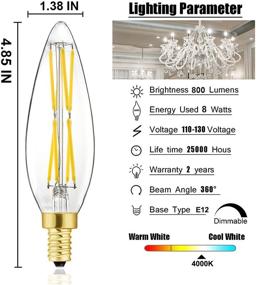 img 3 attached to 💡 Candelabra Equivalent Dimmable Chandelier: Enhancing Décor with Industrial Electrical Lighting Components