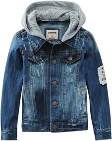 img 4 attached to LISUEYNE Ripped Jacket Outwear Cotton Boys' Clothing ~ Jackets & Coats