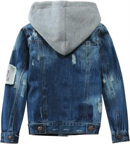 img 3 attached to LISUEYNE Ripped Jacket Outwear Cotton Boys' Clothing ~ Jackets & Coats