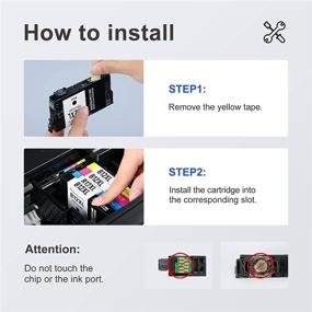 img 1 attached to 🖨️ LEMERO Remanufactured Ink Cartridge Set for Epson 812XL T812XL T812 812 XL - Compatible with Workforce Pro WF-7840 WF-7820 & Workforce EC-C7000 - Includes 1 Black, 1 Cyan, 1 Magenta, 1 Yellow, 4 Pack