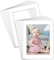 🖼️ golden state art, set of 10, 11x14 photo mats for 8x10 color pictures - white-core, acid-free, ideal for frames, artwork, prints, pictures, white logo