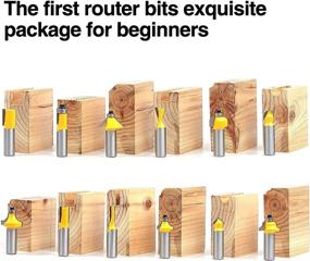 img 1 attached to 🔧 Enhance Your Woodworking Project: TOOLDO Router Bits 12 Pcs Set with 1/2" Shank - Ideal for DIY and Beginners